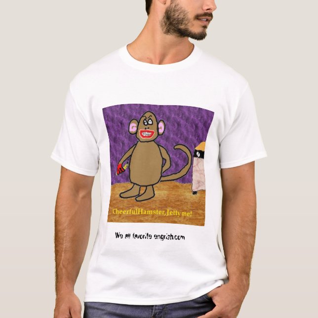 Camiseta CheerfulHamster, molhe mim! (Frente)