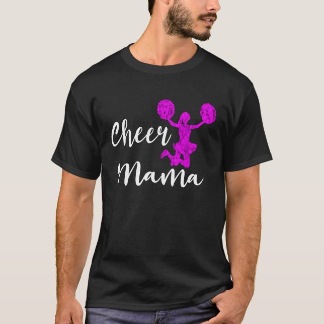 Camiseta Cheerhead Mãe Aplausos Cheerhead Cheerleade (Frente)