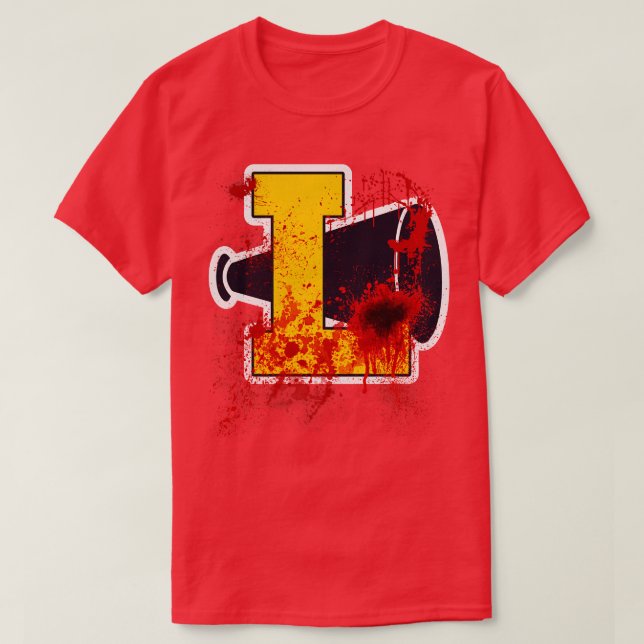 Camiseta Cheerleader Acampamento Sangrento Pom (Frente do Design)