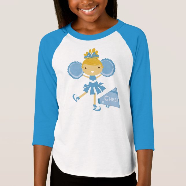 Camiseta Cheerleader azul (Frente)