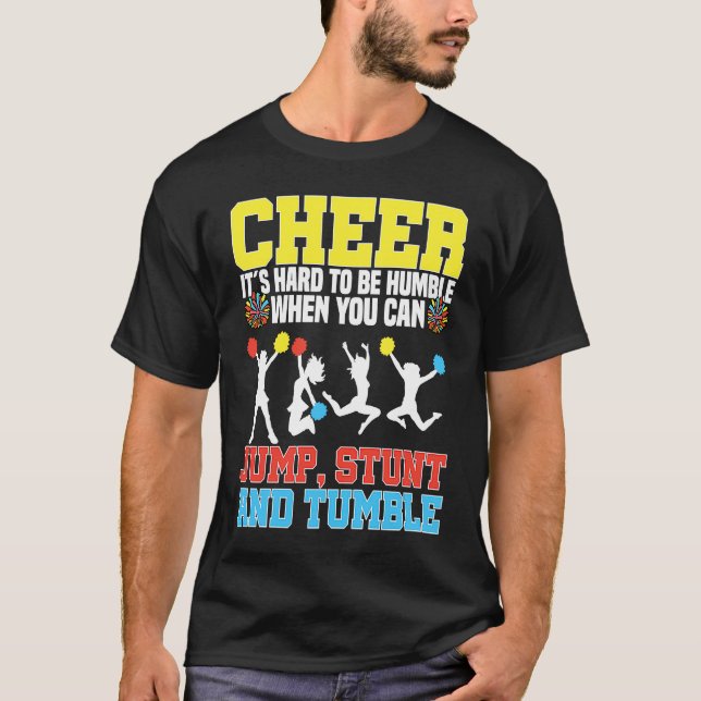 Camiseta Cheerleader Cheerleading  Cheer It´s hard to be Hu (Frente)