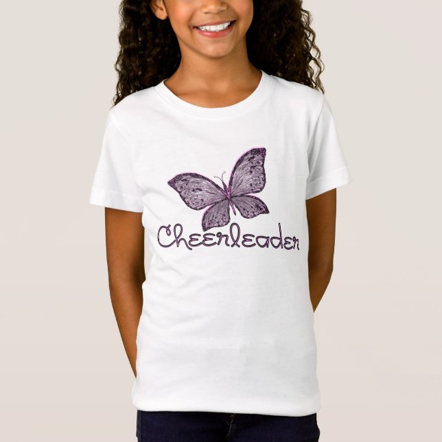 Camiseta Cheerleader da borboleta (Frente)