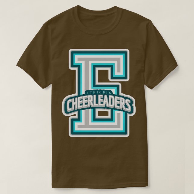 Camiseta Cheerleader da Etiópia (Frente do Design)