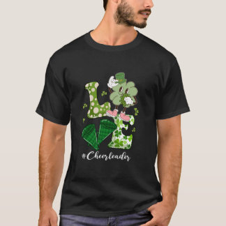 Camiseta CHEERLEADER de amor Vida Shamrock Ruas engraçadas