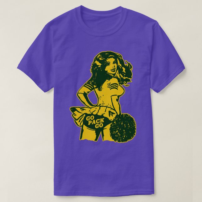 Camiseta Cheerleader de compartimento verde (Frente do Design)