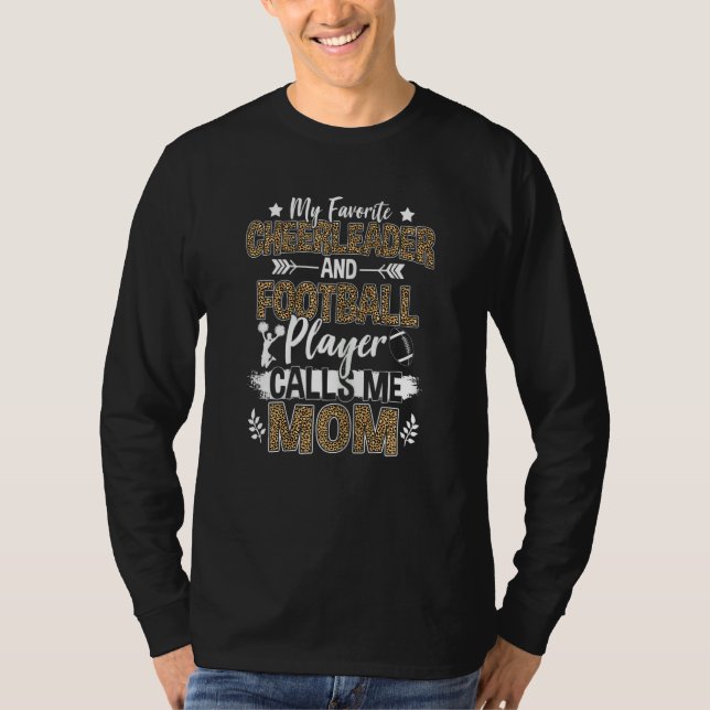 Camiseta Cheerleader de Mães de Padrão de Cheer Leopard de  (Frente)