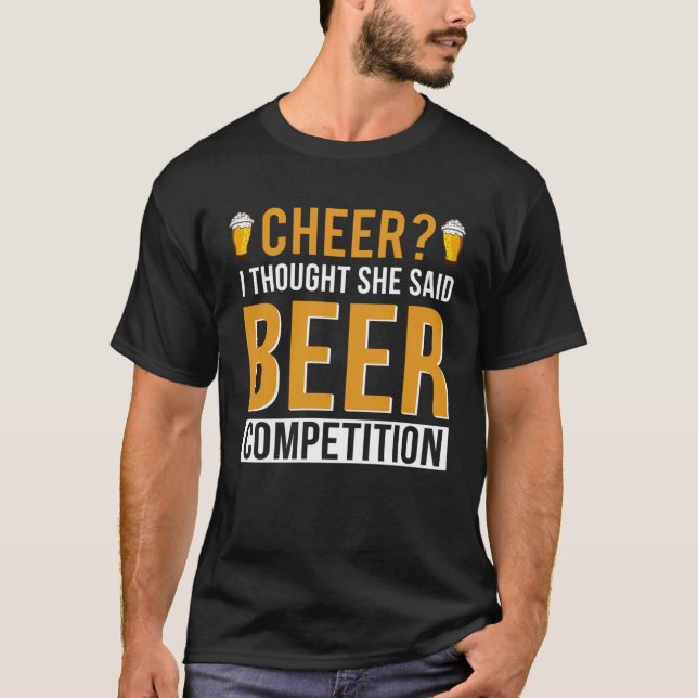 Camiseta Cheerleader De Saúde Que Pensei Que Ela Disse Comp (Frente)