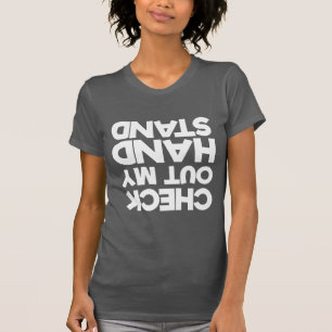 Camiseta Cheerleader do ginasta Verificar Meu Suporte Mão