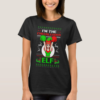 Camiseta Cheerleader Elf Design Christmas Cheerleading 