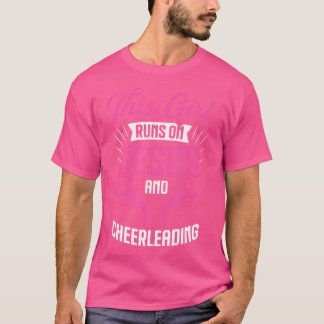 Camiseta Cheerleader Esta Garota Funciona Com Jesus E Cheer