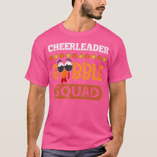 Camiseta Cheerleader Gobble Squad Turkey Thanksgiving Cheer