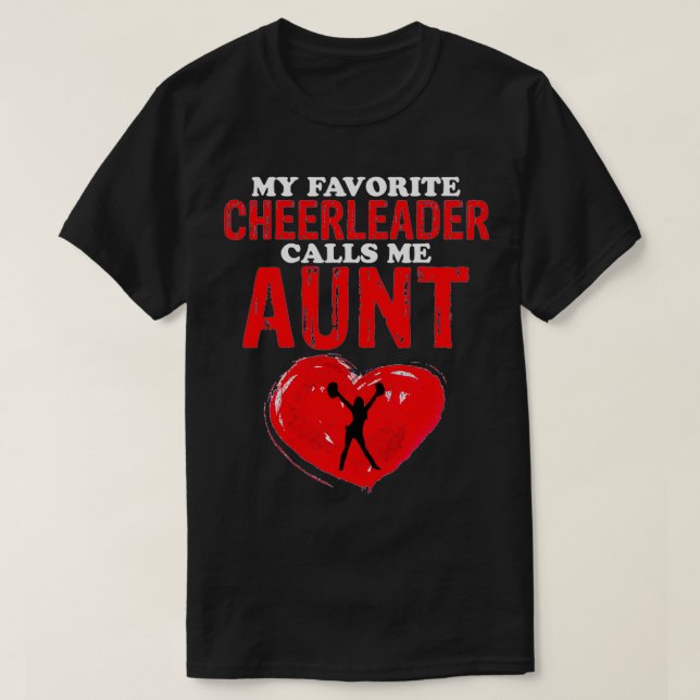 Camiseta Cheerleader Me Chama Tia Cheer Mãe Mulheres Cheerl (Frente do Design)