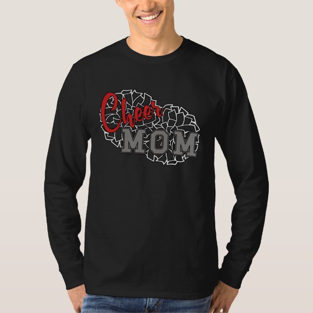 Camiseta Cheerleader Proud Cheer Mom Pride Sports Supporter (Frente)