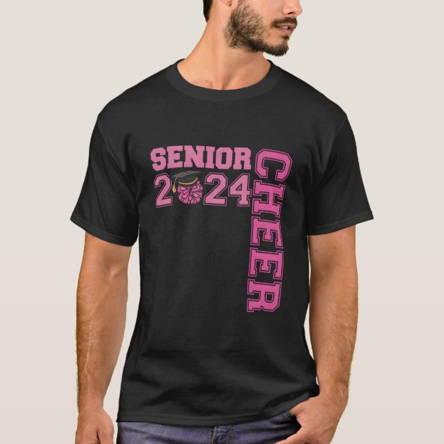 Camiseta Cheerleader Senior 2024 Cheer Senior Class Of 2024 (Frente)