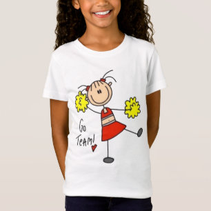 Camiseta Cheerleader Stick Figure Kid