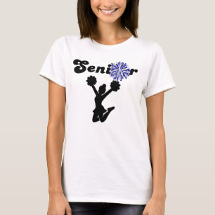 Camiseta Cheerleader Veterana de Duas Faces Azul e Cinza