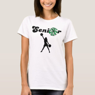 Camiseta Cheerleader Veterana de Dupla Face Verde e Branco