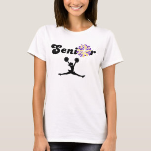 Camiseta Cheerleader Veterano de Dupla Face Roxo e Amarelo