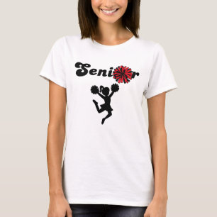 Camiseta Cheerleader Veterano de Dupla Face Vermelho e Pret