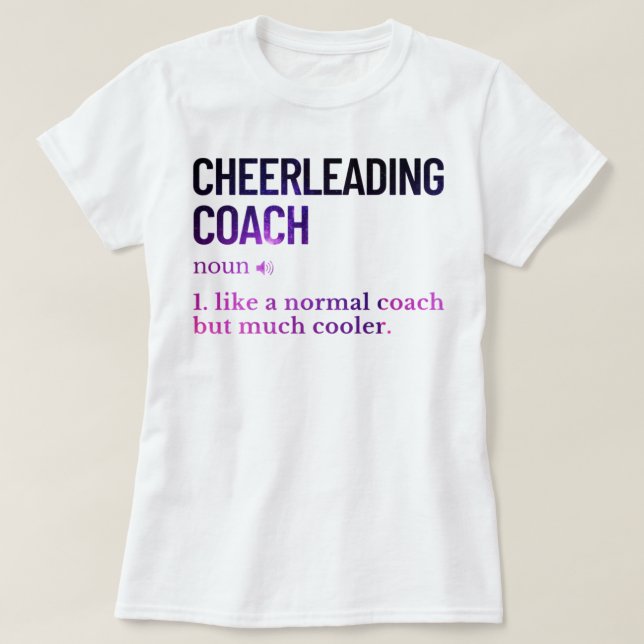 Camiseta Cheerleading coach funny saying (Frente do Design)