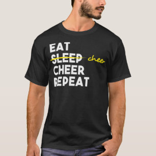 Camiseta Cheerleading Eat Cheer Repeat Cheerleader 