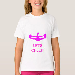 Camiseta CHEERLEADING "VAMOS CHEER!" Camisa-T do Anel da Me