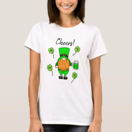 Camiseta Cheers Dia de São Patrício Leprechaun | Cerveja ve