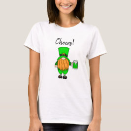 Camiseta Cheers Dia de São Patrício Leprechaun | Cerveja ve