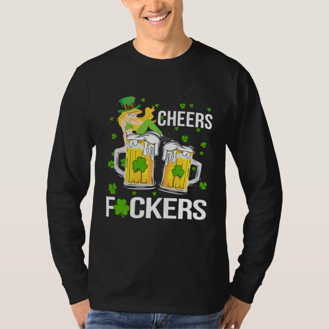 Camiseta Cheers F ckers St Patricks Day (Frente)
