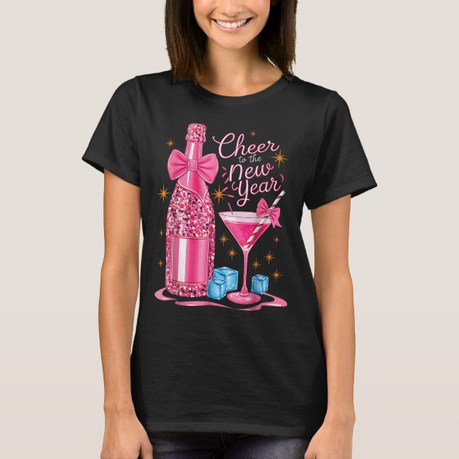 Camiseta Cheers To The New Year 2026 Champagne New Years Ev (Frente)