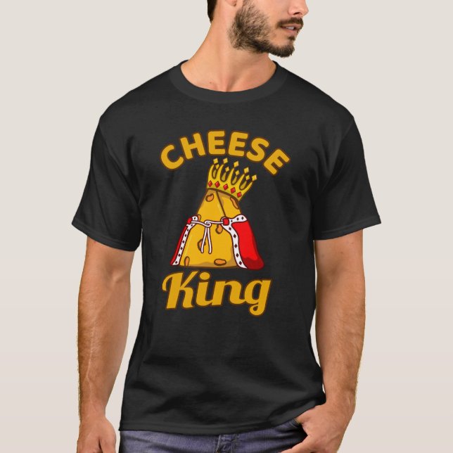 Camiseta Cheese King Cheese Food Lover Eater Graphic (Frente)