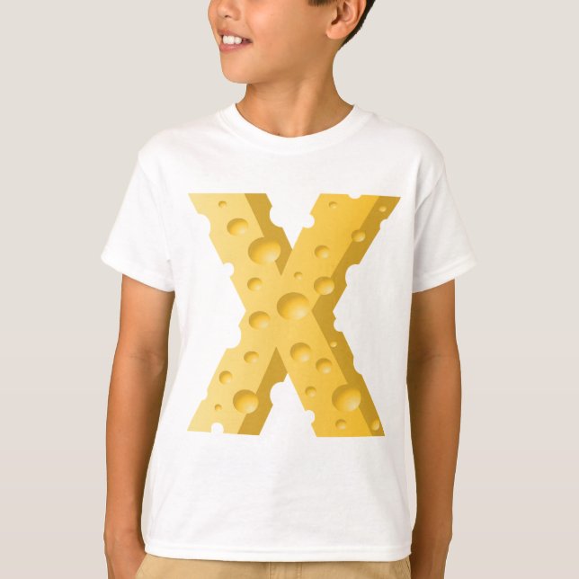 Camiseta Cheese Letter X Typography (Frente)