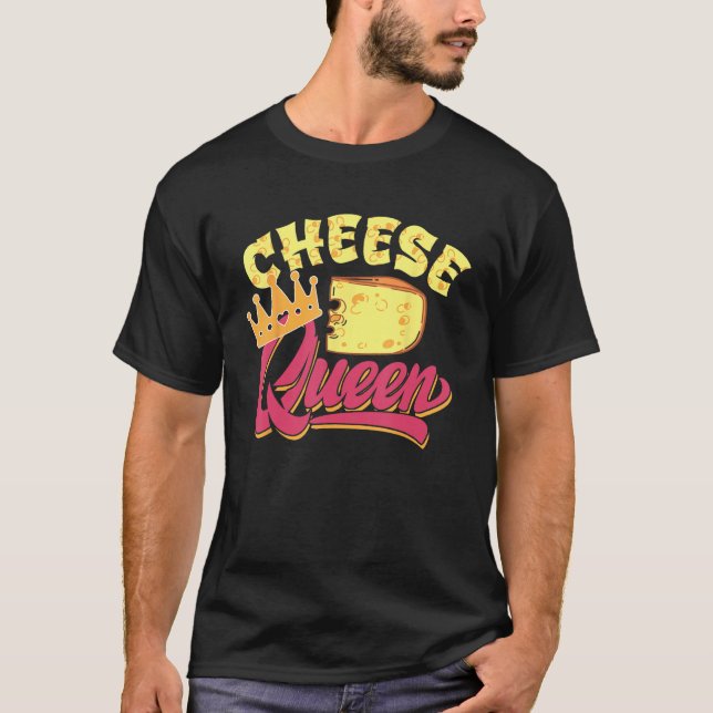 Camiseta Cheese Queen Design For Cheese Foodies (Frente)