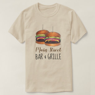 Camiseta Cheeseburger Burger Hamburger Sliders Bar Pub