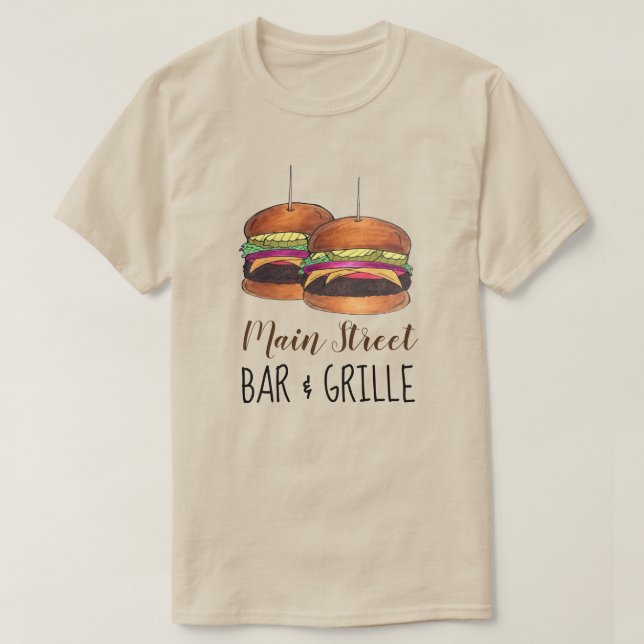 Camiseta Cheeseburger Burger Hamburger Sliders Bar Pub (Frente do Design)