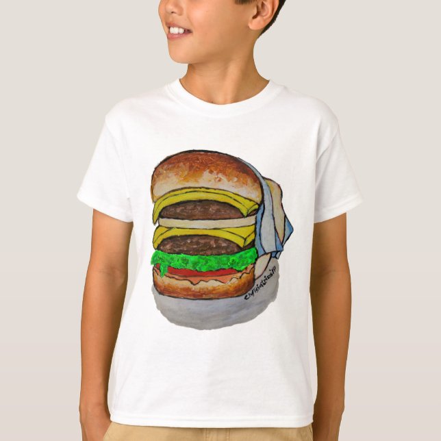 Camiseta Cheeseburger dobro (Frente)