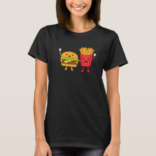 Camiseta Cheeseburger E Fries Hamburger Comida Grap