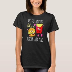 Camiseta Cheeseburger E Fritas Cujas Mulheres E Crianças Se