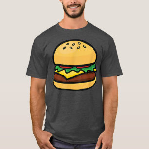 Camiseta Cheeseburger Emoticon Hamburger CHURRASCO de queij