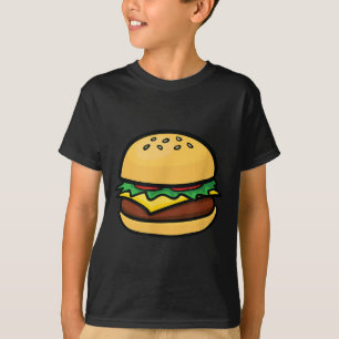 Camiseta Cheeseburger Emoticon Hamburger Churrasco de queij
