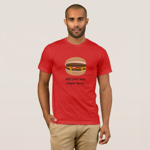 Camiseta Cheeseburger no bolo: Slogan customizável