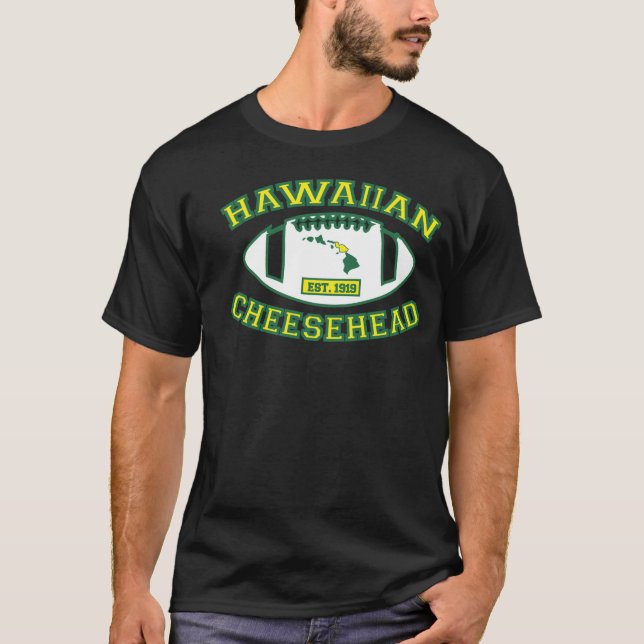 Camiseta Cheesehead havaiano (Frente)
