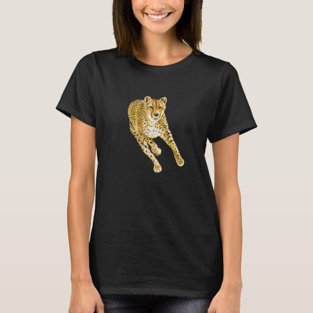 Camiseta Cheetah Amante de os animais Presente Homens Mulhe (Frente)