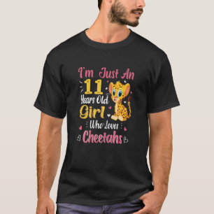 Camiseta Cheetah Apenas Uma Menina Que Ama Chita 11 Birthd