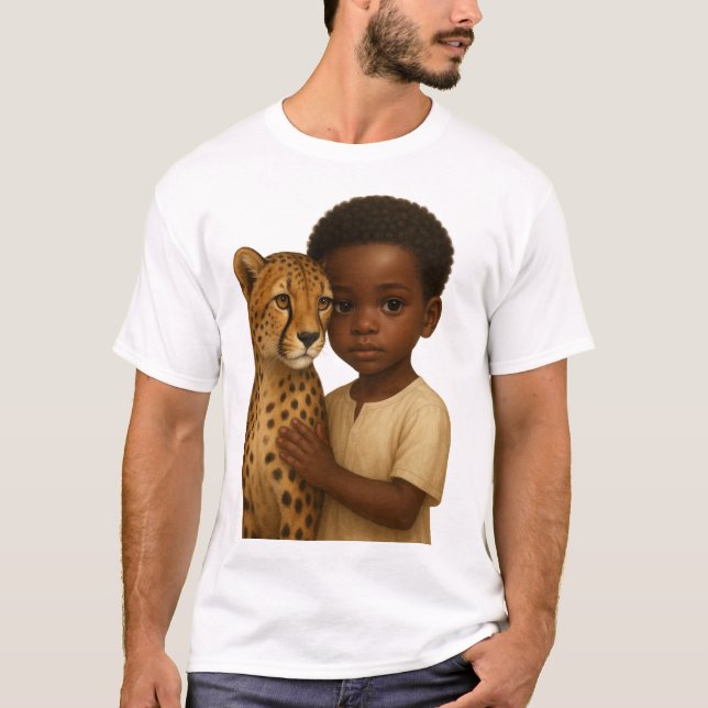 Camiseta Cheetah & Boy: Bond of the wild and innocent (Frente)