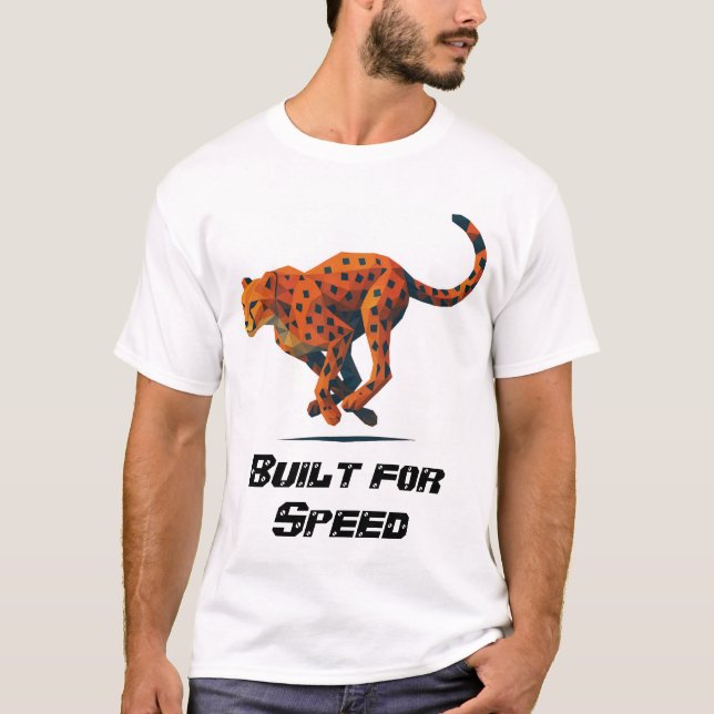 Camiseta Cheetah Built for Speed titled T-Shirt (Frente)