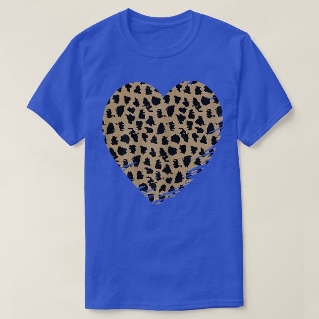 Camiseta Cheetah Heart Leopard Print  (Frente do Design)