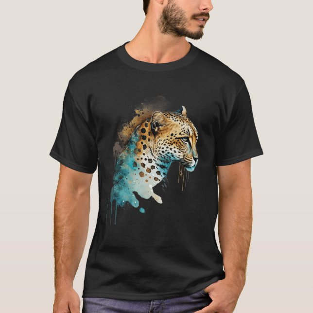Camiseta Cheetah Leopard Big Cat Panther Safari Trip Wildli (Frente)