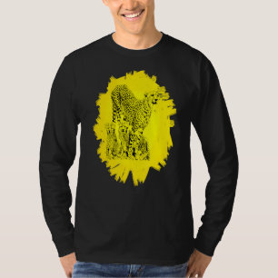 Camiseta Cheetah Motif Predator Cat África Animal Colorida