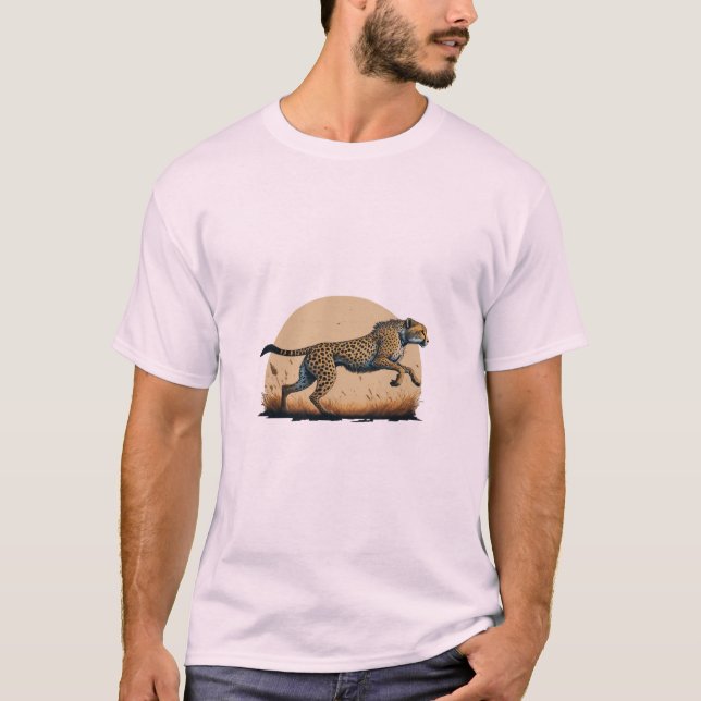 Camiseta Cheetah on Go" "Tenho que correr rápido!" "Sprint  (Frente)